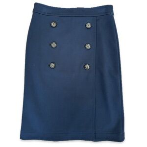 Banana Republic Navy Blue Buttoned Skirt size 4